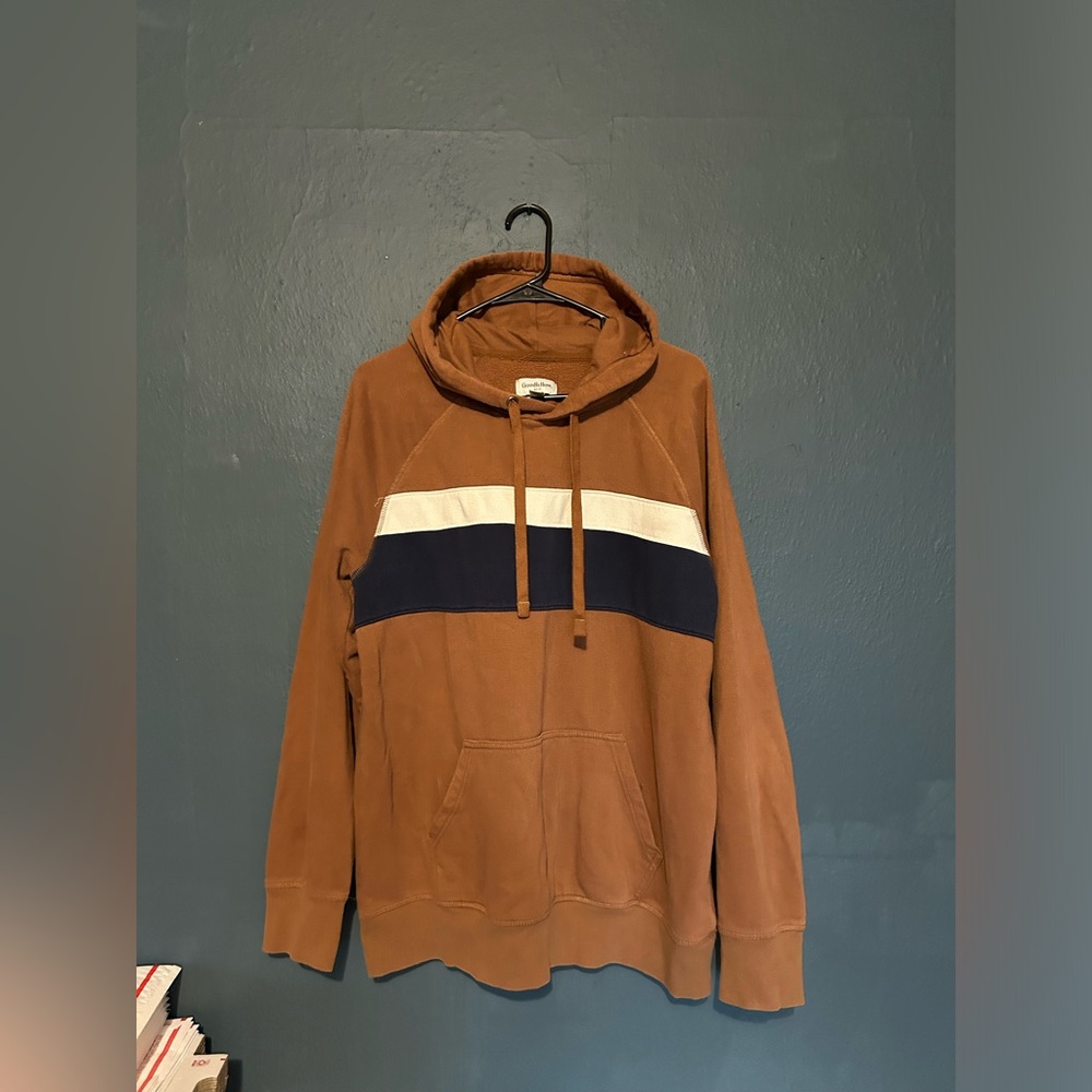 Goodfellow & Co Men's Pullover Hoodie Sweatshirt Brown SZ Large
